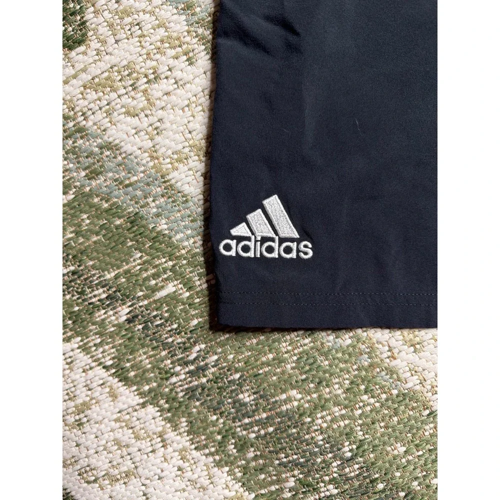 Adidas Mens Climalite Athletic Shorts Black White 3-Stripe Gym Running Large